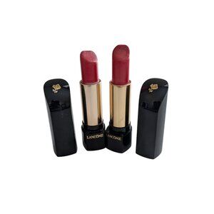 Lancome L'Absolu Rouge Lipstick SAFFRON SILK Lot of 2 Preowned RARE